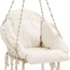 Hangstoel, Hangschommel, Hangstoel Met Een Dik Kussen, Tot 120 Kg Belastbaar, Voor Tuin, Balkon, Woonkamer, Terras, Scandinavische Stijl, Modern, Beige HMDC042M01 1 Hangstoel, Hangschommel, Hangstoel Met Een Dik Kussen, Tot 120 Kg Belastbaar, Voor Tuin, Balkon, Woonkamer, Terras, Scandinavische Stijl, Modern, Beige HMDC042M01 -Tuinmeubelen Winkel 933x1200