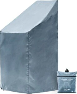 Chefarone Beschermhoes Tuinstoelen - Tuinstoelen Hoes - Tuinmeubelen - Weerbestendig - UV-bescherming - Grijs